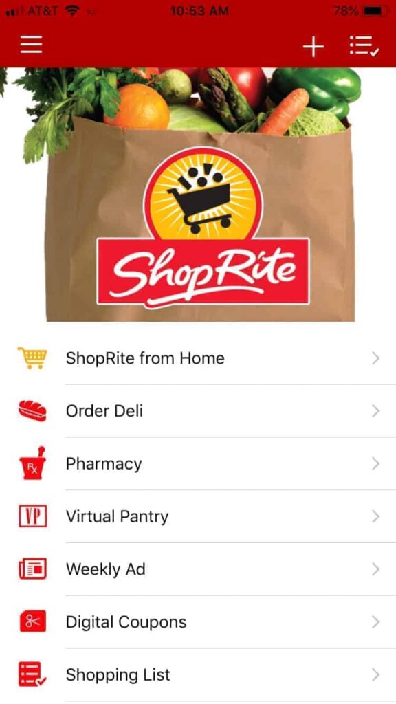 Grocery app weekly ad.