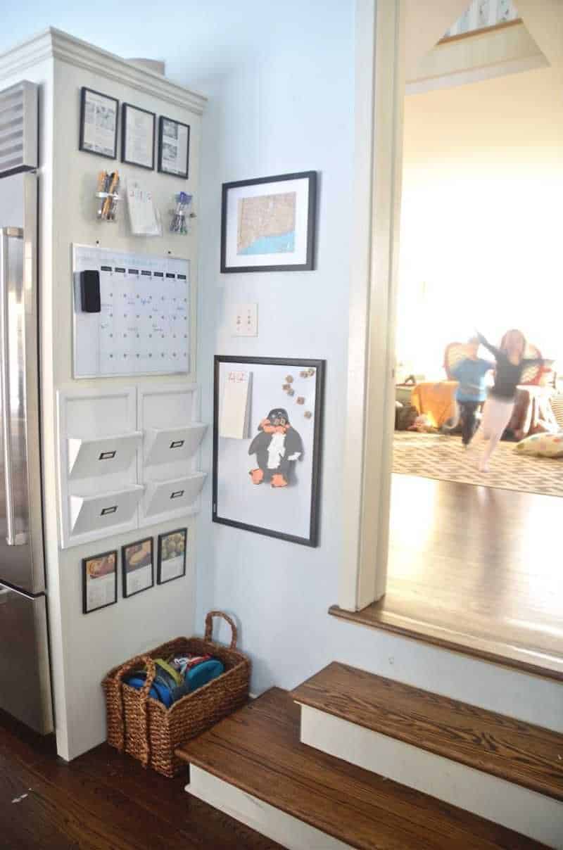 Family command center idea for small space