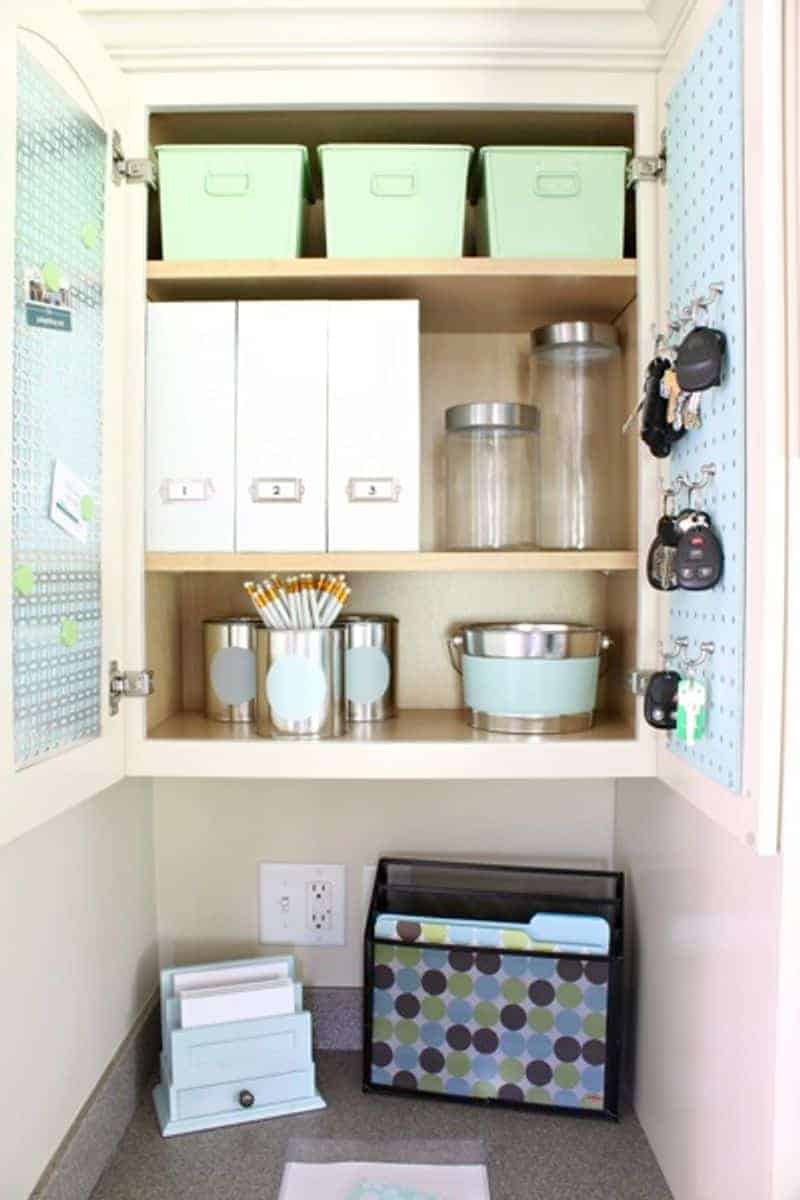 Command center inside cabinet