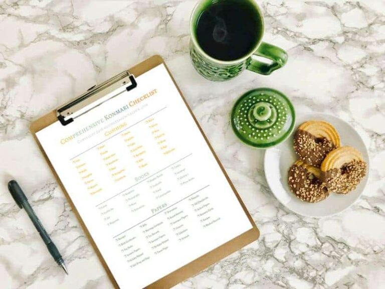 Ultimate FREE Comprehensive KonMari Checklist [5 Page Printable]