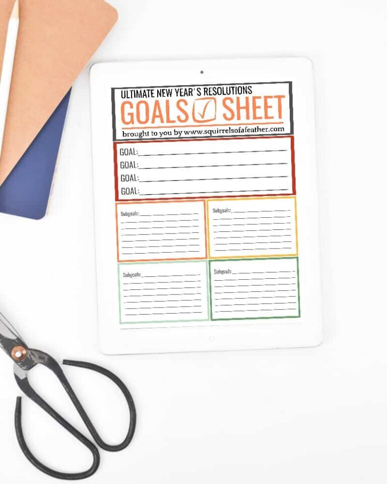 FREE New Year’s Resolutions Template for Rocking Your Goals in 2022