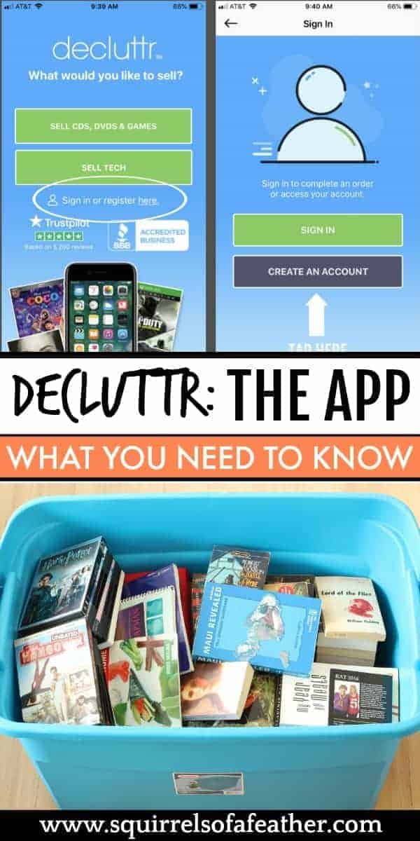 Selling books and DVDs with decluttr app