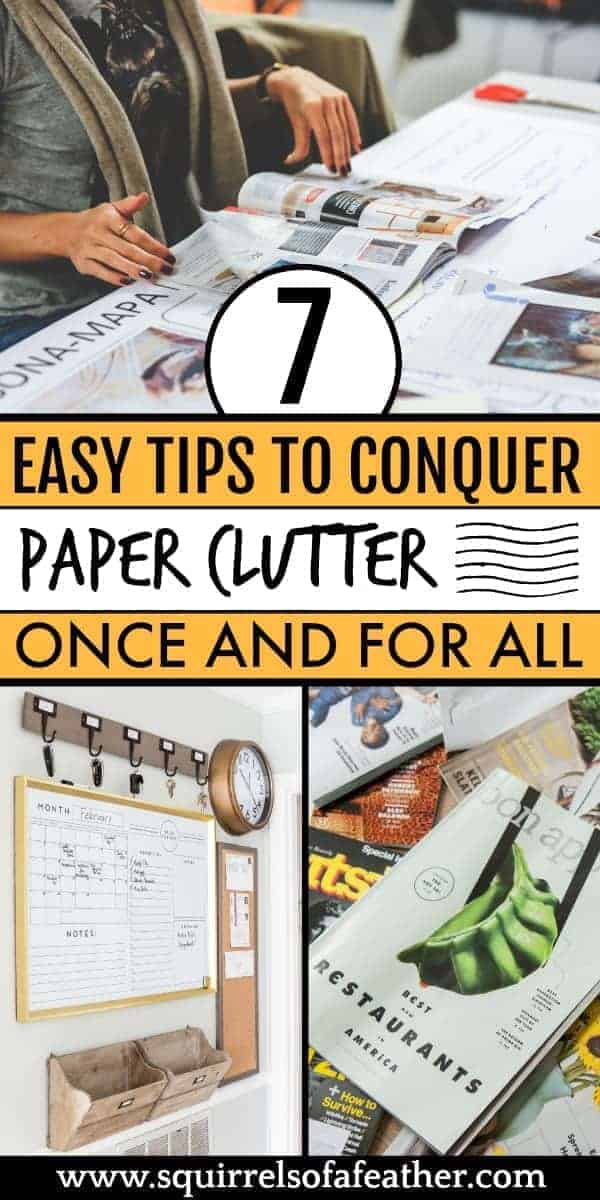 An infographic guide on decluttering paper