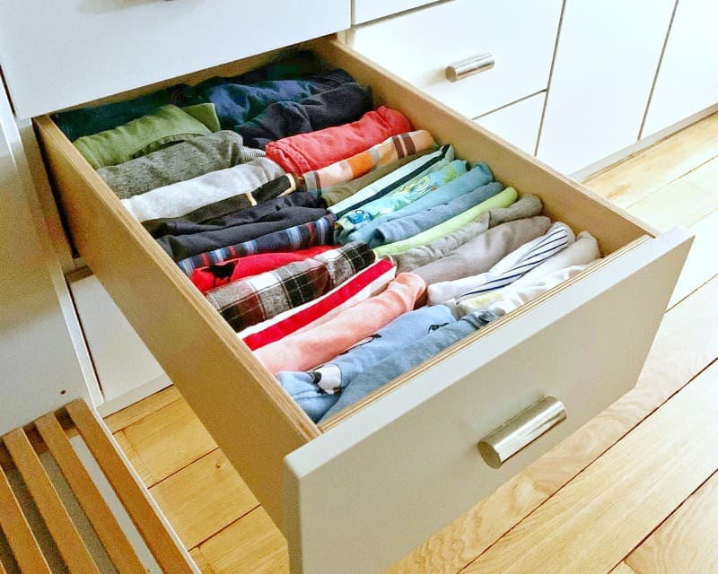 The Marie Kondo Folding Method Is Life, How To Organize Clothes In Deep Dresser Drawers And Fold