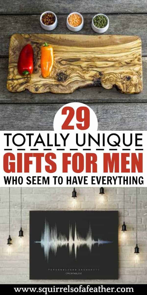 Two unique gifts for men on a table