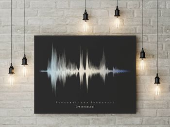 Personalized gift for men sound wave wall art