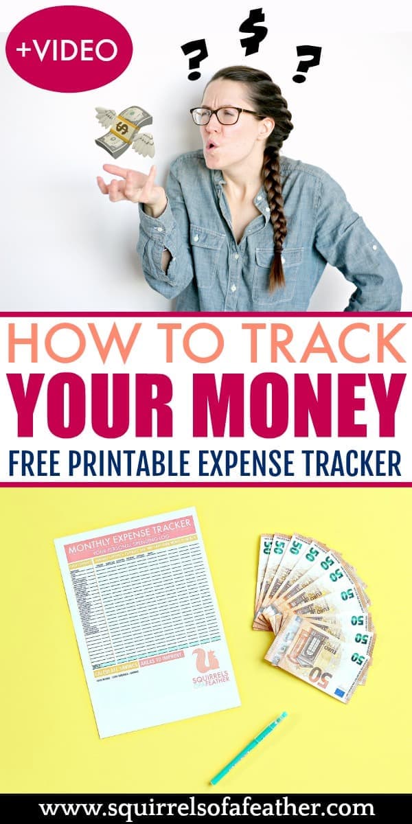 An image showing how to track monthly spending with a tracker