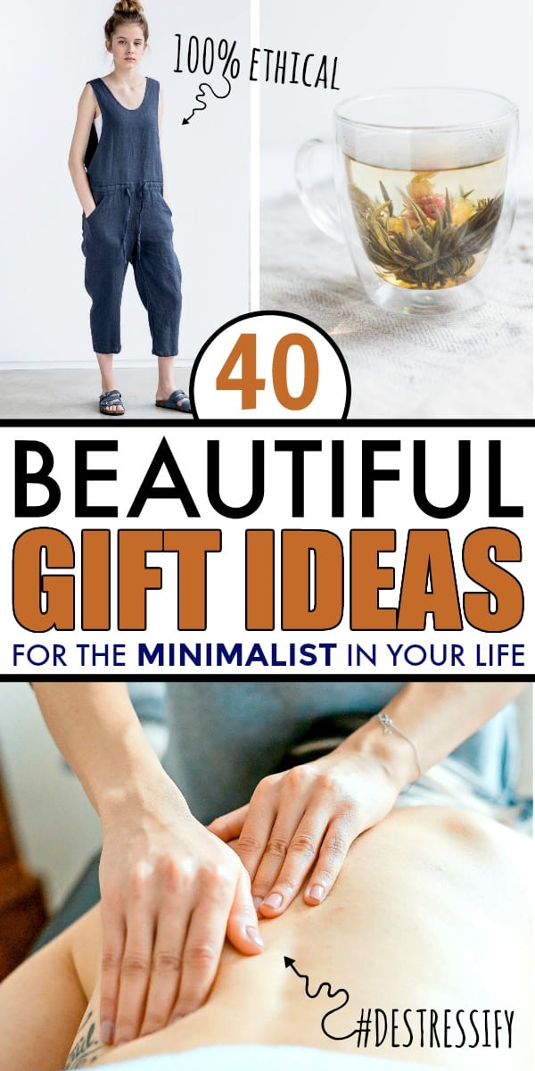 A group of 3 gift ideas for minimalists