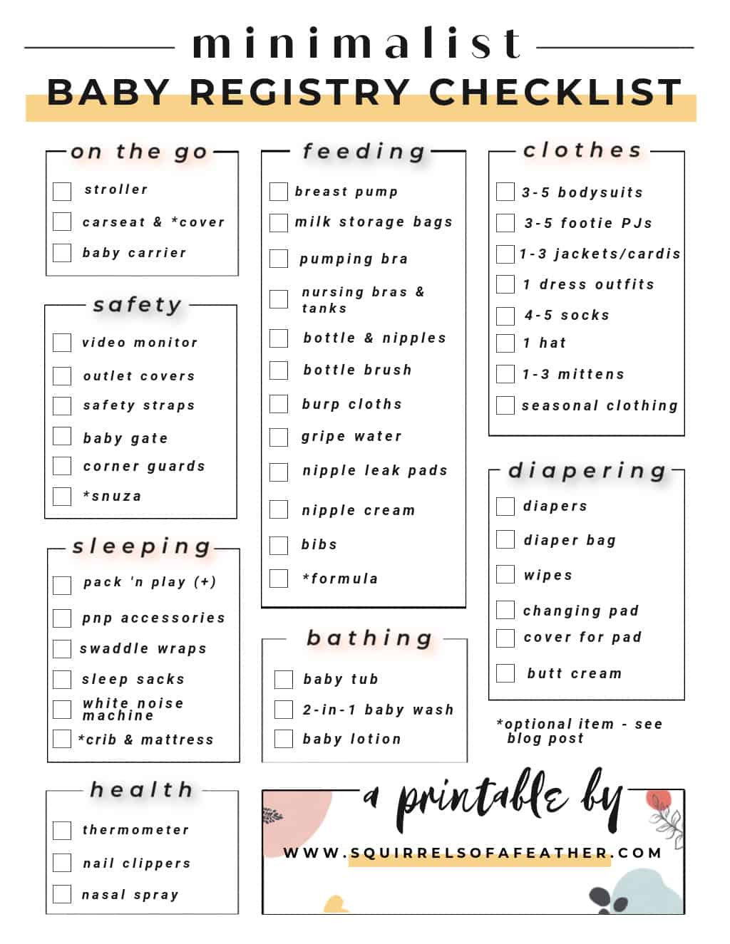 The Minimalist Baby Registry Checklist — Simple Living Toolkit