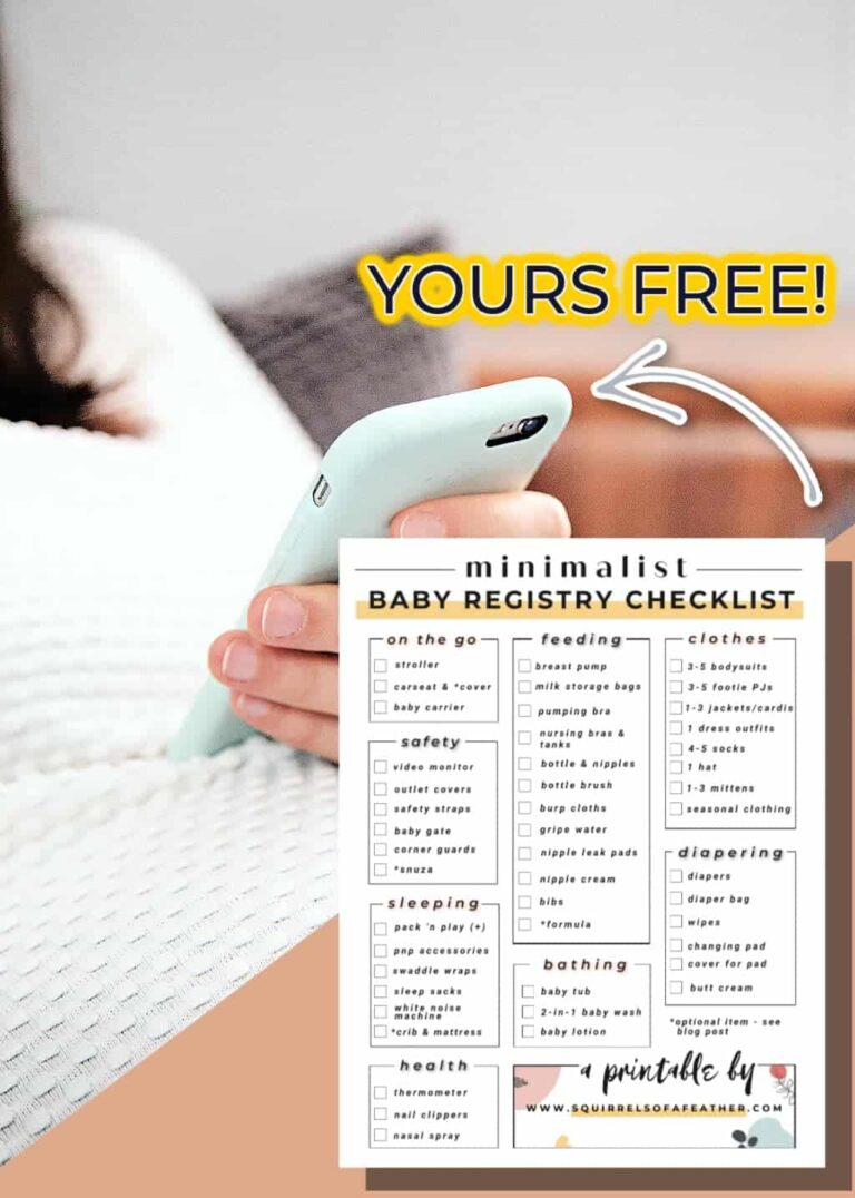 Minimalist Baby Registry & FREE Checklist (for Moms Who HATE Clutter)
