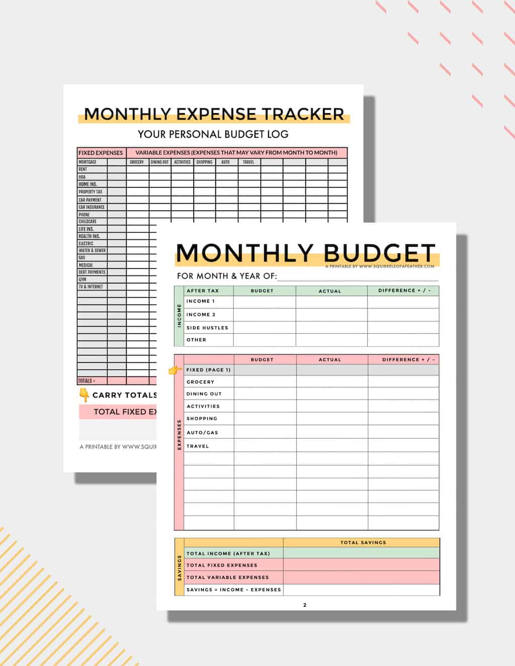 Paper Paper Party Supplies Finance Tracker Digital Printable Planner Budget Planner Digital 