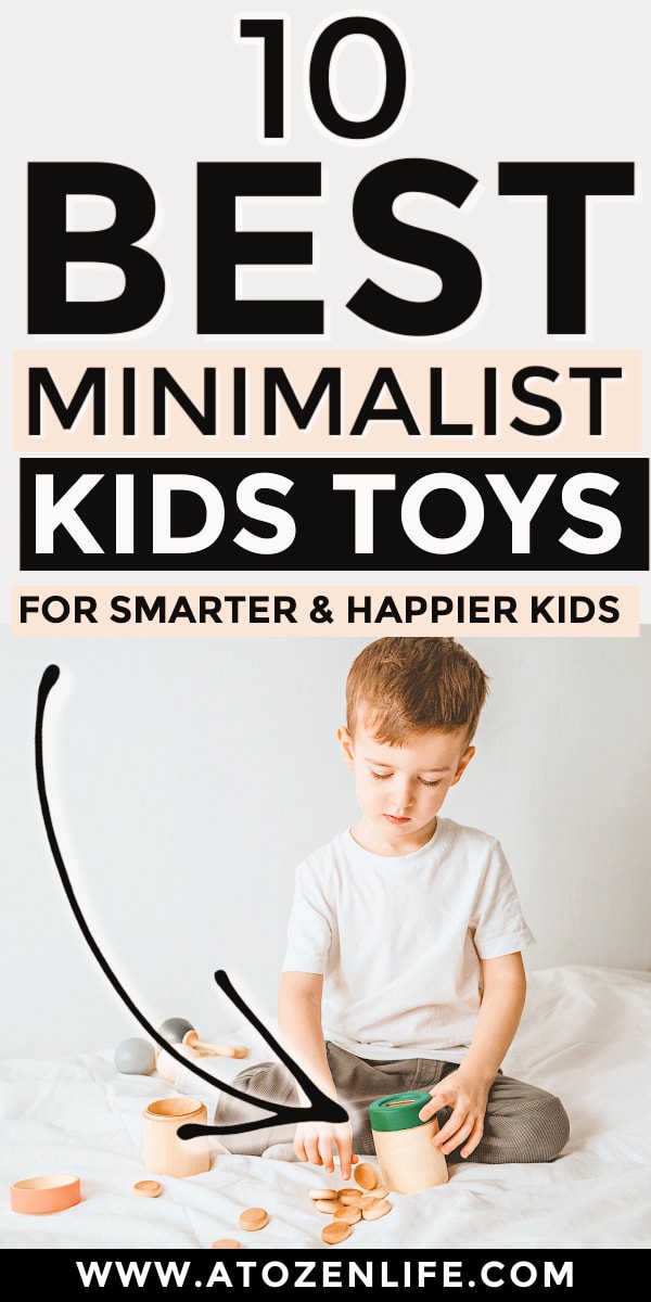 A minimalist toy set being played with by a young child