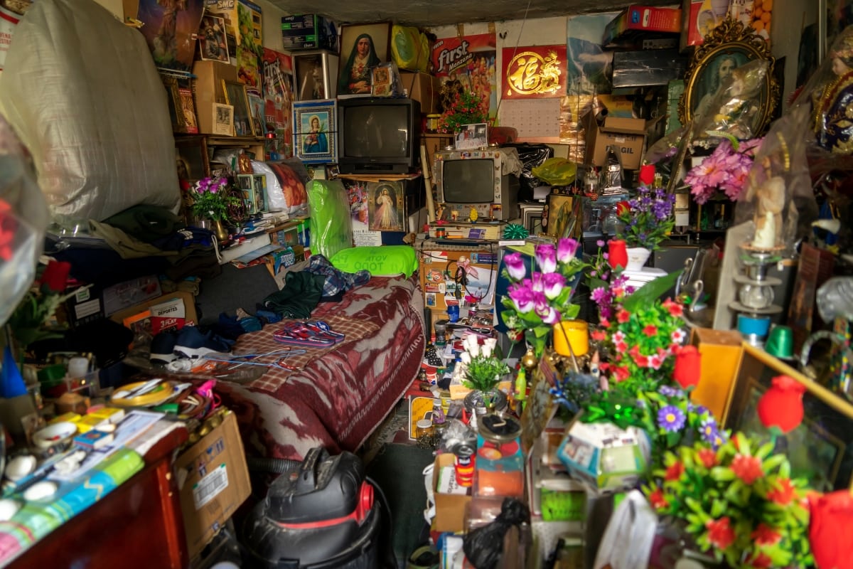 The home of a hoarder who lives the opposite of a minimalist lifestyle