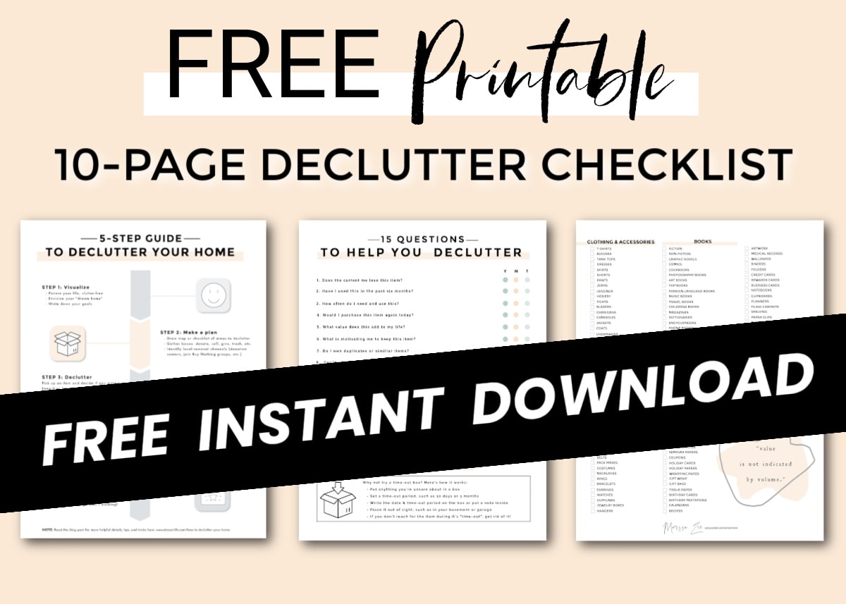 10-Page Declutter Checklist + Things to Get Rid of NOW! [Free PDF]