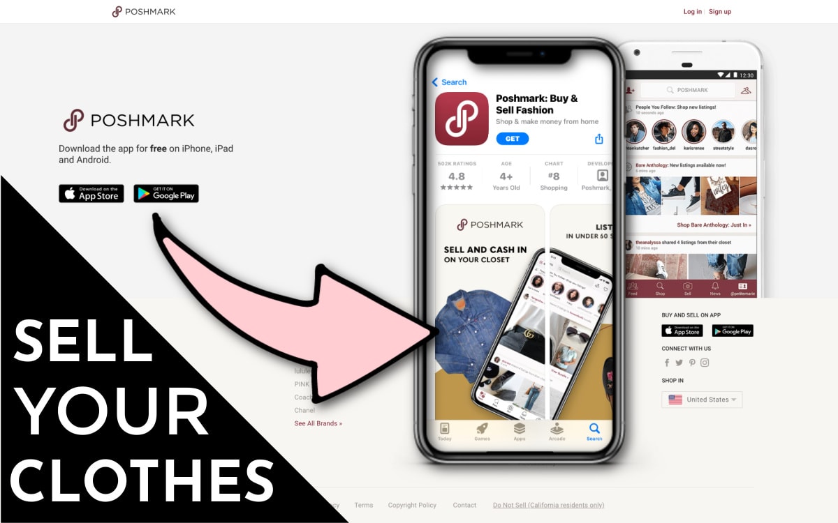 Poshmark Listing Template Tracker Clothing Reseller PDF Depop