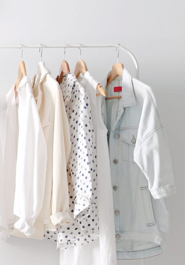 Pretty clothes hanging on a rack after I clean up my closet