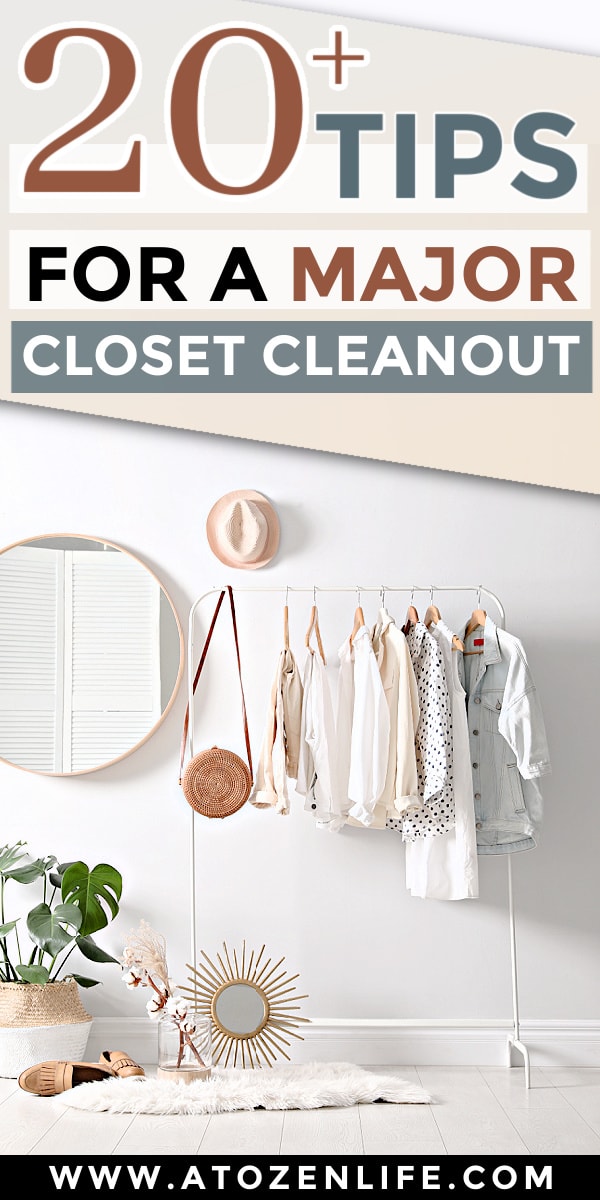 A visual graphic on how to do a closet clean out to purge clothes.